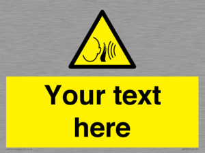 Custom warning sudden loud noise